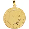 P09COIN PENDANT 1902 Edward VII Sovereign London Mint Luster Superb Gold Plated Fashion JewelryDiameter22mm164f