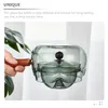 Serviessets 360 graden zijhandgreep Pot Roterende theepot Glazen ketel Vintage filter Hittebestendig theeservies Maak water