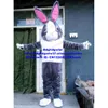 Costumi mascotte Grigio pelliccia lunga coniglietto pasquale Osterhase coniglio lepre costume mascotte personaggio dei cartoni animati adulto simposio annuale scuola materna Zx599