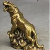 Zsr 601 folk China chino fengshui laton ferocidad Zodiaco Tigre animal estatua escultura282B