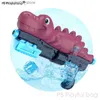 Sand Play Water Fun Toy Gun 2022 Ny Model Cartoon Water Gun Water Splashing Festival Shark Outdoor Interactive Beach Interactive Game ND39 L240312