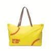 حقيبة حقيبة يد حقيبة بيسبول كبيرة الحجم من القماش الشاطئية حقيبة حمل للأكياس للرجال والنساء