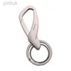 Sleutelhangers Lanyards Hoge kwaliteit Eenvoud Taille Hangend Creatief Dubbele ring Metaal Zinklegering sleutelhanger Heren Dames sleutelhanger ldd240312