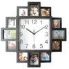 Po cadre Horloge murale nouveau bricolage design moderne Art photo Horloge salon décor à la maison Horloge-ABUX11579