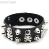 Braccialetto 2023 di nuova moda Harajuku Rock Spikes Rivetto Catene in pelle Bracciali per donna Uomo Gotico Polsino largo PU Bracciale in pelle Bangle ldd240312