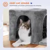 Kedi Ağacı Küçük Kedi Tower Cat Kınamak Kınamak için Sisal Kapalı Kediler için Kıta ve Küçük Kediler İçin Derin Hamak Postası 240227