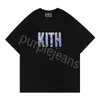 2024 المصمم Kith T Shirt قصير الأكمام العلامة التجارية الرفاهية الراب الراب الكلاسيكية Hop Male Singer Wrld Tokyo Shibuya Retro Street Fashion Thirt T-Shirt