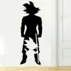 Anime adesivo de parede quarto infantil mural manga goku silhueta decalque para dormitório adolescente decor225y