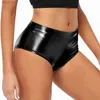 Kvinnors shorts Gymnastics Club Shorts Music Festival Party Bottoms Shiny Trosies Hot Pants Pole Dance Clubwear Metallic Booty Short LDD240312