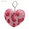 Keychains Lanyards 2020 grossist Leopard Print Love Plush Keychain Winter Ladies Bag Pendant Fashion All-Match Hair Ball Car Pendant Small Gifts LDD240312