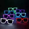 Wireless LED Light Up okulary LED Pixel Okulary przeciwsłoneczne Party Favors Glow in the Dark Neon okulary na imprezę Rave Halloween 0312