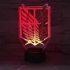 1piece 7 Colors Lamp Anime Attack on Titan Wings of Liberty 3D Light Touch LED Lamp USB or 3AA Batteryoperated Lamp Kids Gift 2010185x