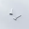 أقراط مسمار WTLTC 925 Sterling Sliver Small Bar للنساء الحد الأدنى