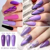 1012PCS Reflective Gel Nail Polish Set Purple Glitter Semi Permanent Hybrid Varnishes Soak Off UV LED For Manicure 240229