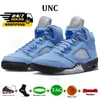 Jump man 5 basketball shoes UNC Lucky Green 5s Aqua Georgetown Racer Blue Fire Red Stealth Sail Anthracite Michigan Concord Burgundy What The mens Trainers Sneakers