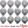 12pcs 멕시코 동전 1886-1897 복사 동전 27G Eagle Coins Collectible 266g