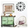 Wandklokken 40/47/60/80cm 3D Vintage Klok Iron Art Hollow Romeinse Cijfer Grote horloge Voor Woonkamer Slaapkamer Home Decoraties