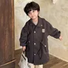 Casaco 2024 primavera crianças manga longa windbreak solto crianças meninos menina da criança do bebê jaqueta casual 1-8 anos roupas