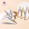 Gloves 11 Types 5pcs/10pcs Eyelash Extension Tweezers Volume Stainless Steel Accurate Curved Tweezer Nonmagnetic Eyelashes Pincets