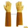 女性と男性のための使い捨て手袋ガーデニング長い前腕保護を備えたローズプルーニングゴートキンgauntlet7691ドロップデリブdhxvb