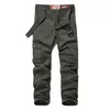 Men's Pants Cargo Mens Military Tactical Washed Trousers Male Loose Cotton Multi-pocket Pant Man Fashion Khaki Black Army