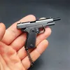 Gun Toys 1 3 high quality metal 1911 toy keychain Model miniature gun alloy collection toy pendant for gift 240307