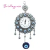 BRISTLEGRASS Türkische Nazar Blue Evil Eye Quarz-Wanduhr zum Aufhängen, Anhänger, Amulette, Glücksbringer, Segen, Schutz, Heimdekoration, 2276 Stück