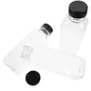 물병 15pcs 주스 빈 음료 용기 뚜껑이있는 플라스틱 우유 맑은 벌크 항아리