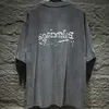 Balenciaaaaga Luxury Brand Men DesignerTシャツ洗浄TEES POLOS POLOS ROUND NECK PRINTED POLAR STYLE SUMMER WITH STREET PURE COTTONE BA Tシャツ