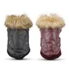 Designer varma hundrockar läder vattentätt vinterkläder hundkläder för små medelstora hundar mjuka valpjackor flygdräkt slitna i258k