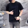 Xinxinbuy Men designer tee t shirt 2024 Emboss Letter Printing Short Sleeve Cotton Women Gray Black White S-2XL