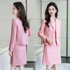 Work Dresses Oversize 5XL Formal Women Business Suits With Dress And Jackets Coat OL Styles Ladies Office Wear Professional Blazers Sets