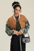 女性のハイエンドの秋と冬の刺繍パッチワークデザインカモフラージ野球ジャージースパイシーガールルーズファッションブランドジャケット