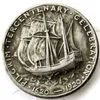 USA 1920 pilgrim halv dollar hantverk minnesmärke silverpläterad kopia myntfabrik fin hemtillbehör3322