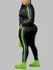 LW grande taille deux pièces ensembles rayé kangourou poche survêtement ensemble femme 2 pièces automne femme Jogging sport costume 240315