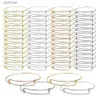 Beaded 10/20pcs 70mm Expandable Bangle Adjustable Wire Blank Bracelets For DIY Jewelry Making Accessories Supplies Summer HandicraftL24213