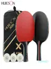 WholeHuieson 2 Stuks Verbeterde 5 Ster Carbon Tafeltennis Racket Set Lichtgewicht Krachtige Ping Pong Paddle Bat met Goede Controle 3572770