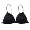 Soutien-gorge sans anneau en acier pour femmes, sous-vêtements confortables et invisibles, sans bretelles, noir/nu, pour femmes