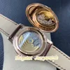 A fábrica GR produz o relógio de negócios clássico masculino da série 5227 de 39 mm e 10,2 mm de movimento Cal.324 ultrafino em couro de bezerro com caixa em ouro rosa
