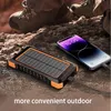 Solar Power Bank PD22.5W trådlös snabb laddning 10000 mA utomhusvattentät mobil strömförsörjning