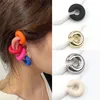 Boucles d'oreilles à dos non perçantes, Clip de couleur or coloré en forme de C brillant, Clips en os, faux Cartilage pour femmes et filles, bijoux à la mode, cadeau