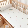 Baby Fitted Sheet Bed Crib 60x12070x130 Cotton Quilted Born Boys Girls Diaper Madrass Protector Cover Bedding Set 240307