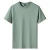 T-shirt à manches courtes pour hommes d'été pur coton à manches courtes col rond sport ample et sweat-shirt décontracté joufflu surdimensionné couleur unie pour hommes T