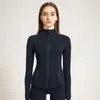 LL 1U1U Lemon o mesmo estilo jaqueta de yoga feminina define blazer esportes correndo jaqueta de gola justa Cardigan Zipper fitness yoga terno