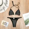 Nouveau Bikini Sexy avec diamant femme maillot de bain maillot de bain fendu QXUQ