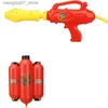 Giochi con la sabbia Divertimento in acqua Zaino pompiere Pistola ad acqua Spruzzatore giocattolo per bambini Pistola Pistole ad acqua per bambini Giochi da spiaggia all'aperto per bagnanti estivi L240312