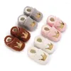 Bottes Born Baby Girl Chaussures Automne Hiver Couronne Chaussons Prewalkers Chaud Premier Walker Infantile