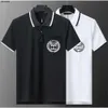 Polo en coton pour hommes, chemises de marque à manches courtes, vêtements d'été à la mode, blanc et noir, T9gx