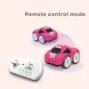 RC Sensore intelligente Telecomando Cartoon Mini Car Telecomando Auto elettrica Smart Music Illuminazione Giocattoli per bambini Regalo 240305