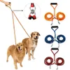 Large Dog Leash Double Leash for Two Dogs Nylon UANGLE Dual Pet Dog Double Leash Coupler For Walking Training Running287e